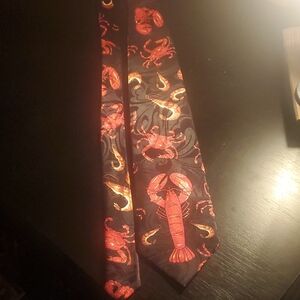 Lobster, Crab and Shrimp Whimsical Black Tie
